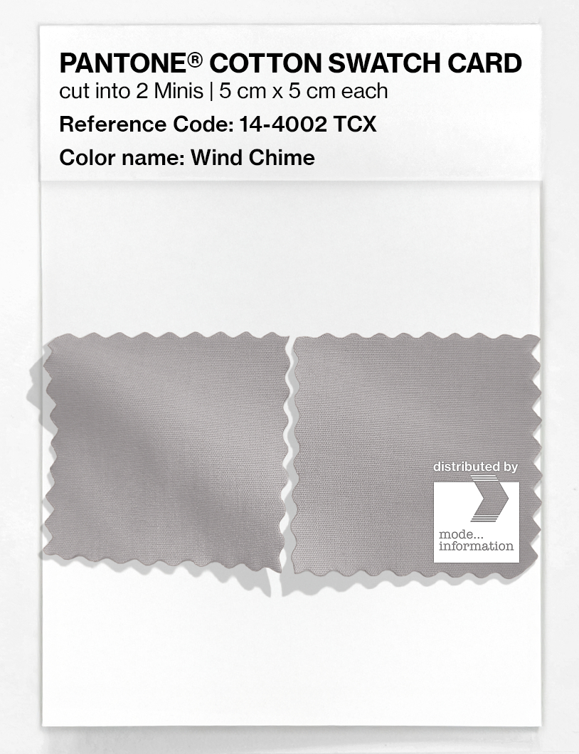 Product image 4 of the product “PANTONE® COTTON SWATCH CARD 14-4002 TCX Wind Chime ”