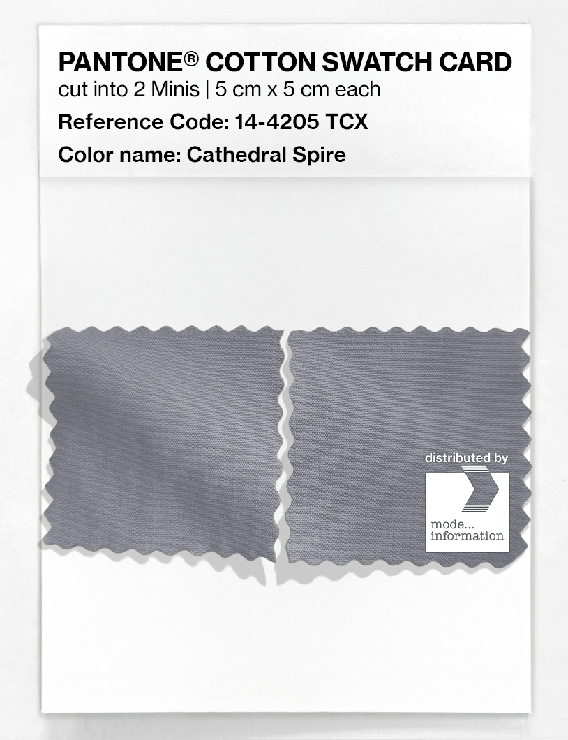 Product image 4 of the product “PANTONE® COTTON SWATCH CARD 14-4205 TCX Cathedral Spire ”