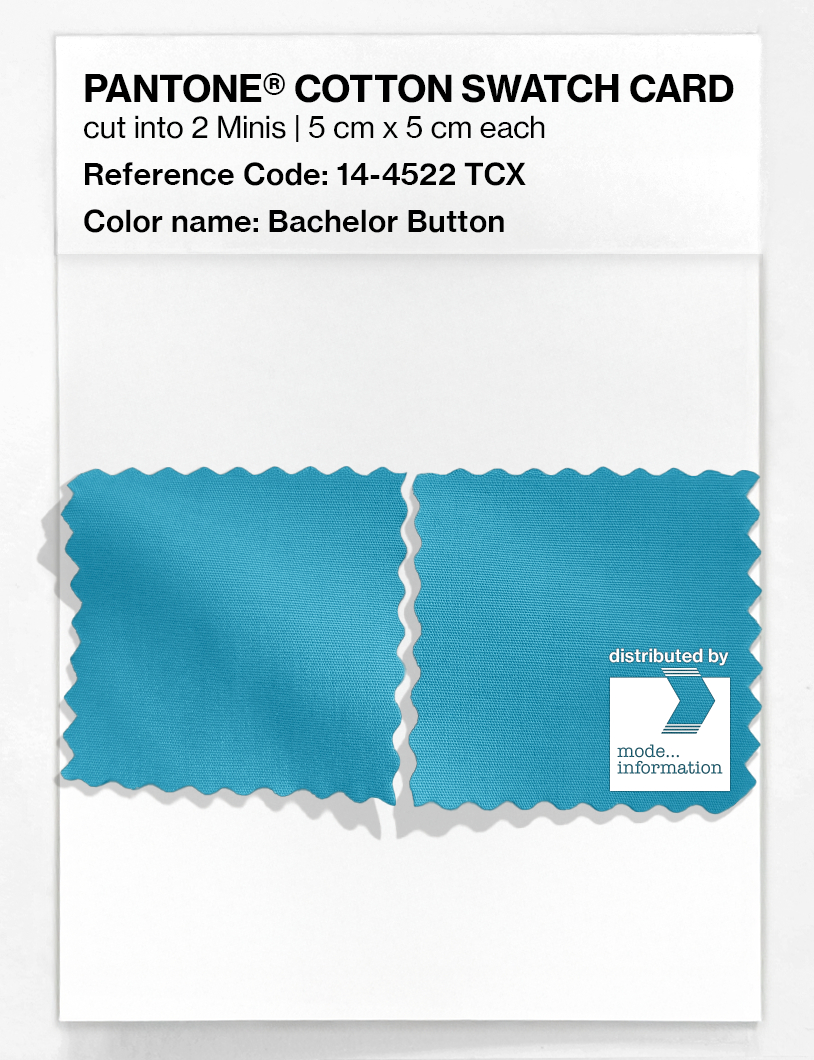 Product image 4 of the product “PANTONE® COTTON SWATCH CARD 14-4522 TCX Bachelor Button ”