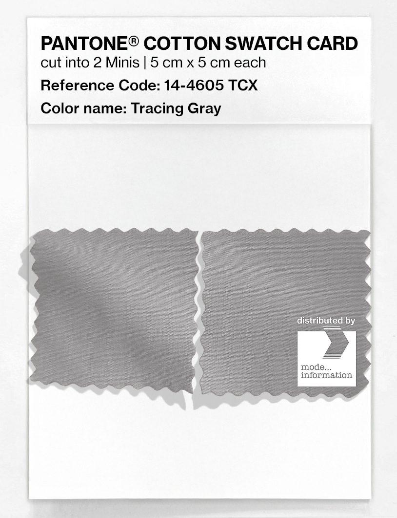 Product image 4 of the product “PANTONE® COTTON SWATCH CARD 14-4605 TCX Tracing Gray ”