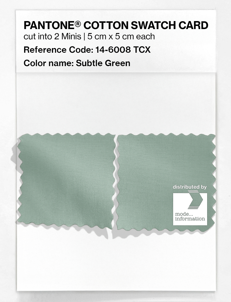Product image 4 of the product “PANTONE® COTTON SWATCH CARD 14-6008 TCX Subtle Green ”