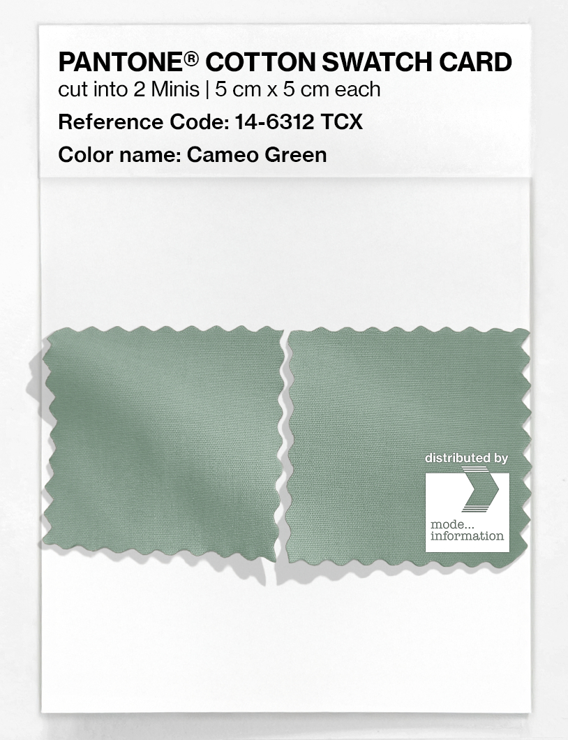 Product image 4 of the product “PANTONE® COTTON SWATCH CARD 14-6312 TCX Cameo Green ”