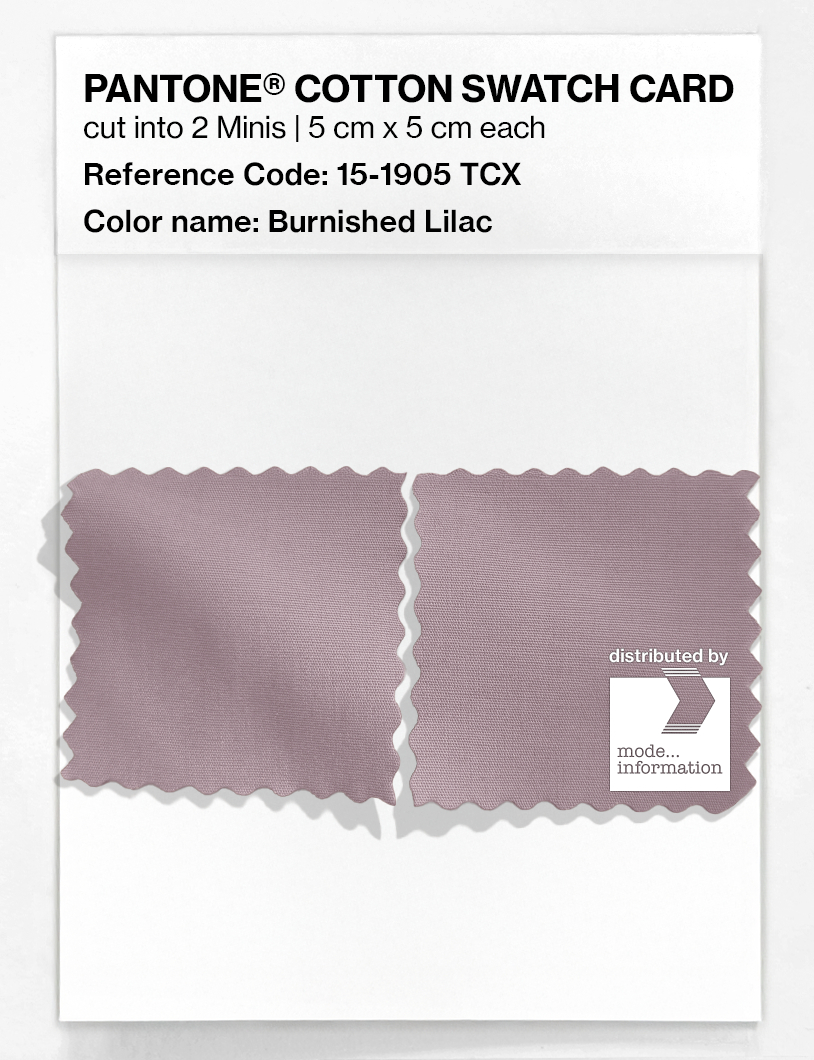 Product image 4 of the product “PANTONE® COTTON SWATCH CARD 15-1905 TCX Burnished Lilac ”