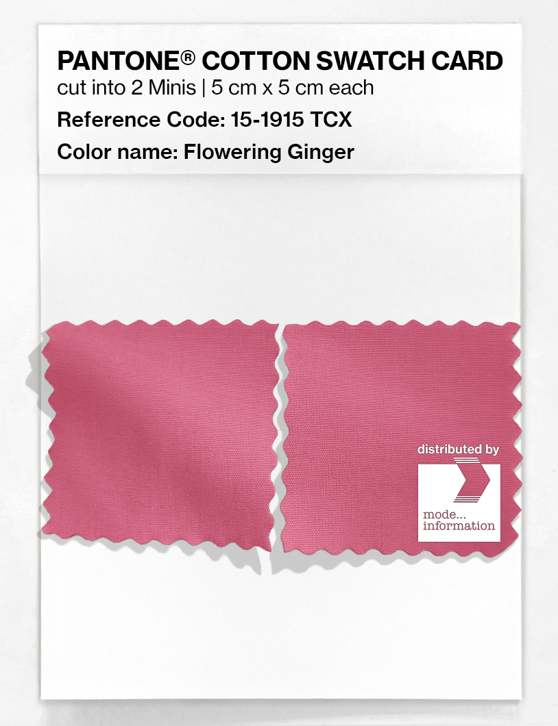 Product image 4 of the product “PANTONE® COTTON SWATCH CARD 15-1915 TCX Flowering Ginger ”