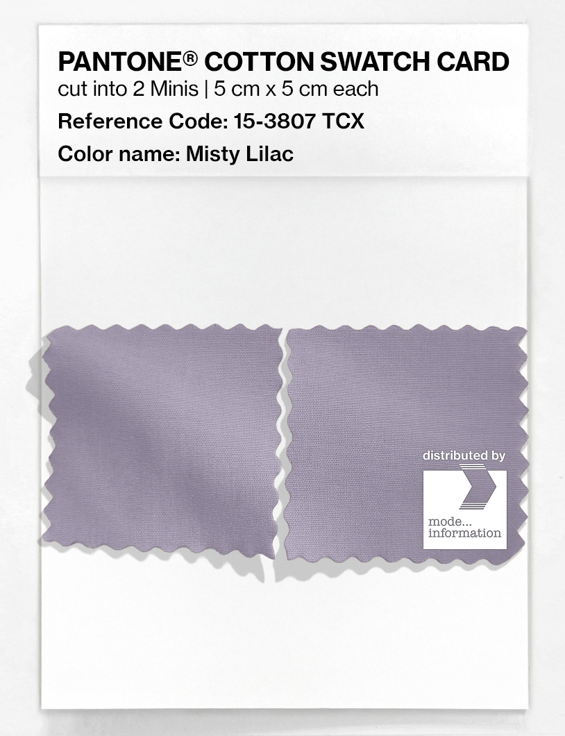 Product image 4 of the product “PANTONE® COTTON SWATCH CARD 15-3807 TCX Misty Lilac ”