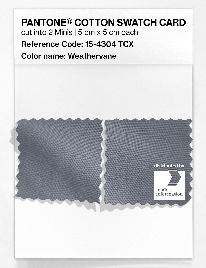 Product image 4 of the product “PANTONE® COTTON SWATCH CARD 15-4304 TCX Weathervane ”