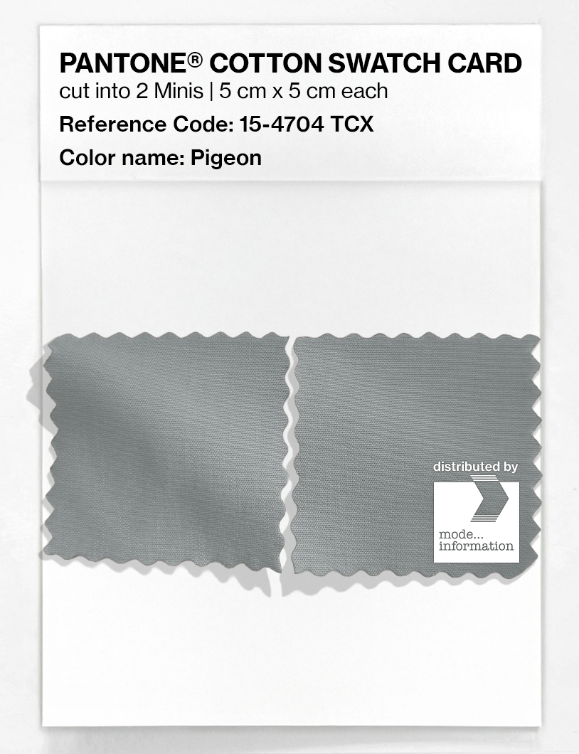 Product image 4 of the product “PANTONE® COTTON SWATCH CARD 15-4704 TCX Pigeon ”