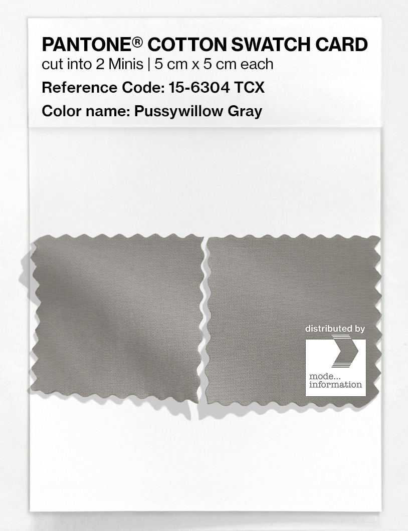 Artikelbild 4 des Artikels “PANTONE® COTTON SWATCH CARD 15-6304 TCX Pussywillow Gray “
