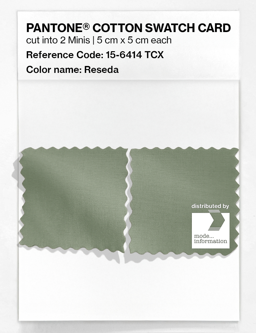 Product image 4 of the product “PANTONE® COTTON SWATCH CARD 15-6414 TCX Reseda ”