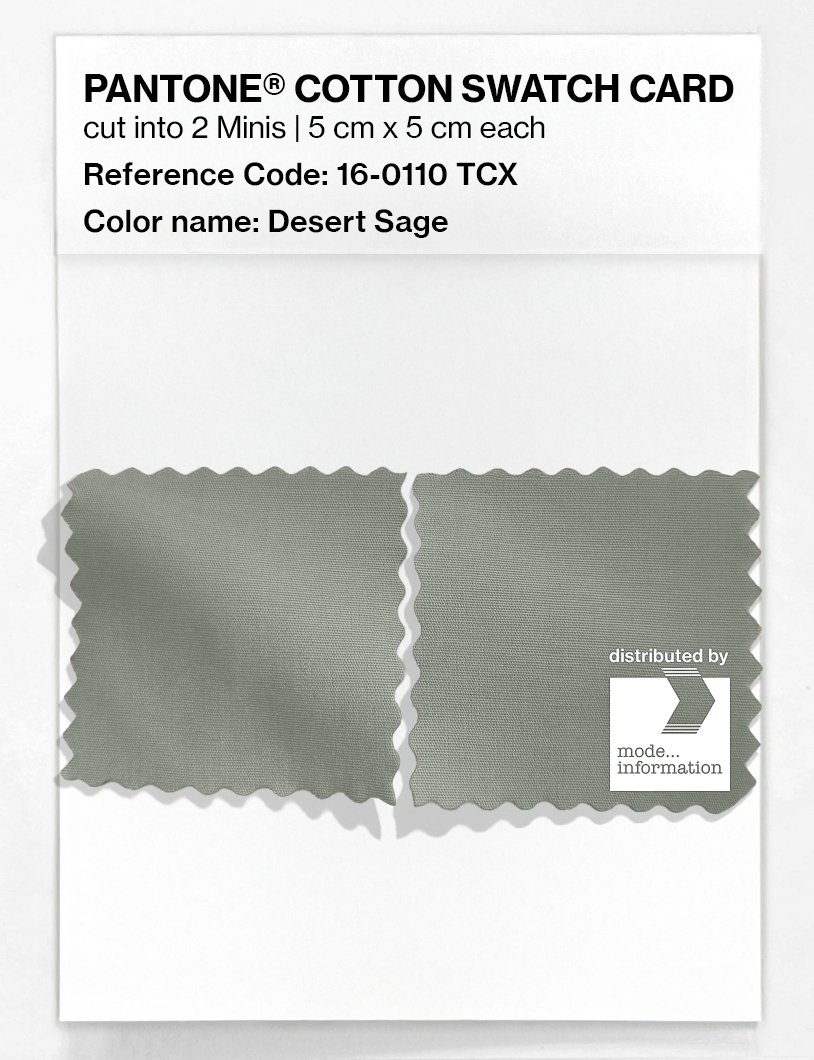 Product image 4 of the product “PANTONE® COTTON SWATCH CARD 16-0110 TCX Desert Sage ”