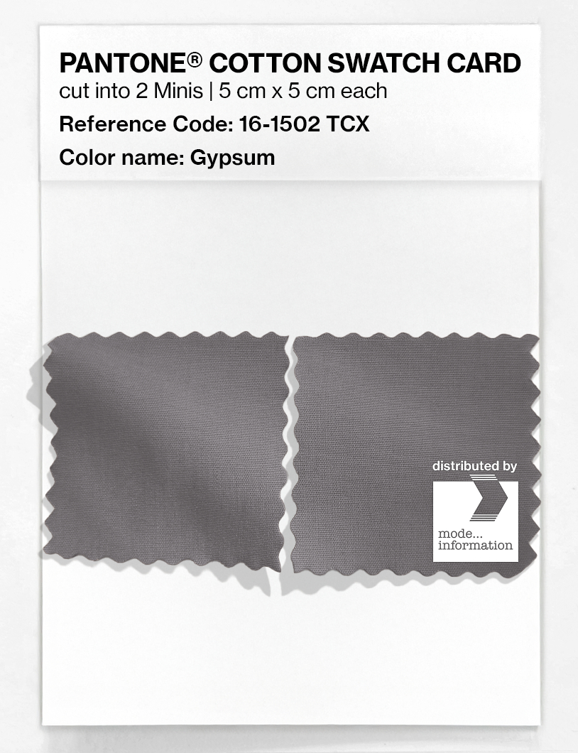 Product image 4 of the product “PANTONE® COTTON SWATCH CARD 16-1502 TCX Gypsum ”