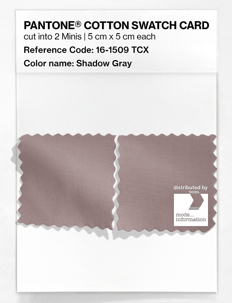 Product image 4 of the product “PANTONE® COTTON SWATCH CARD 16-1509 TCX Shadow Gray ”