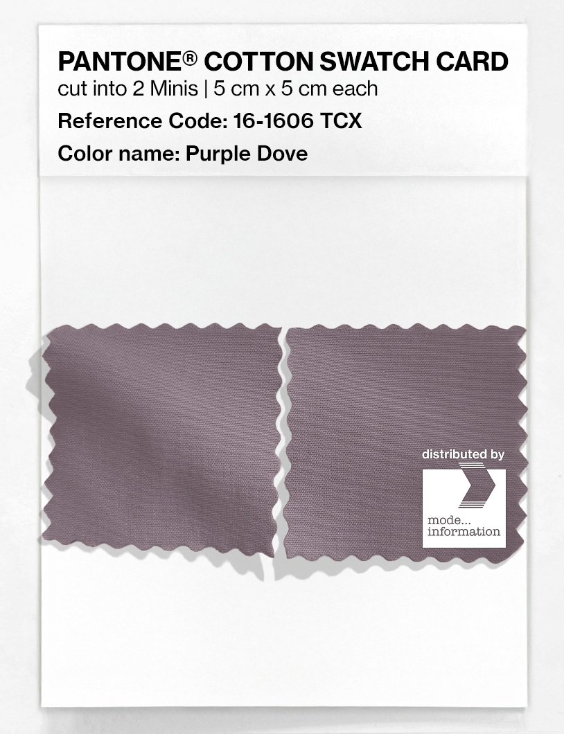 Product image 4 of the product “PANTONE® COTTON SWATCH CARD 16-1606 TCX Purple Dove ”