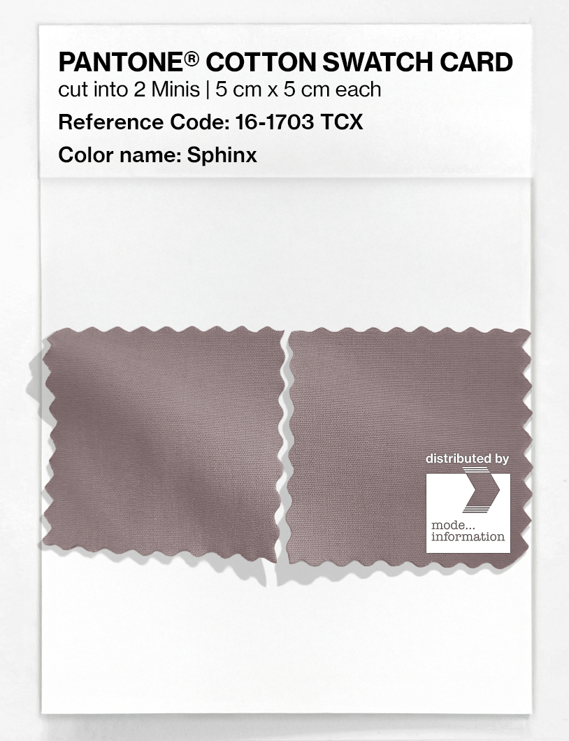 Product image 4 of the product “PANTONE® COTTON SWATCH CARD 16-1703 TCX Sphinx ”