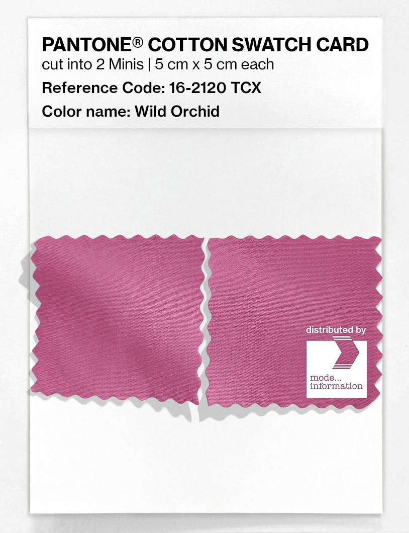Product image 4 of the product “PANTONE® COTTON SWATCH CARD 16-2120 TCX Wild Orchid ”