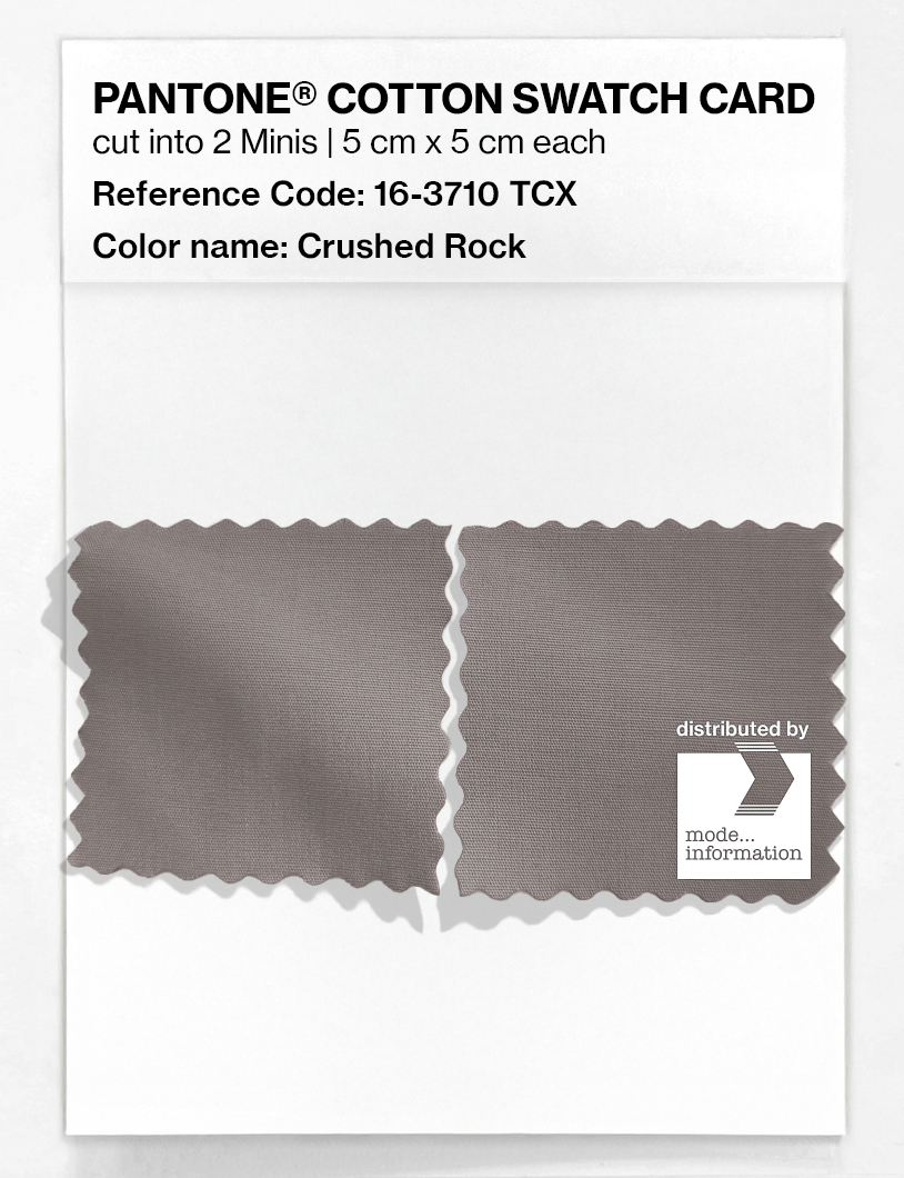 Product image 4 of the product “PANTONE® COTTON SWATCH CARD 16-3710 TCX Crushed Rock ”