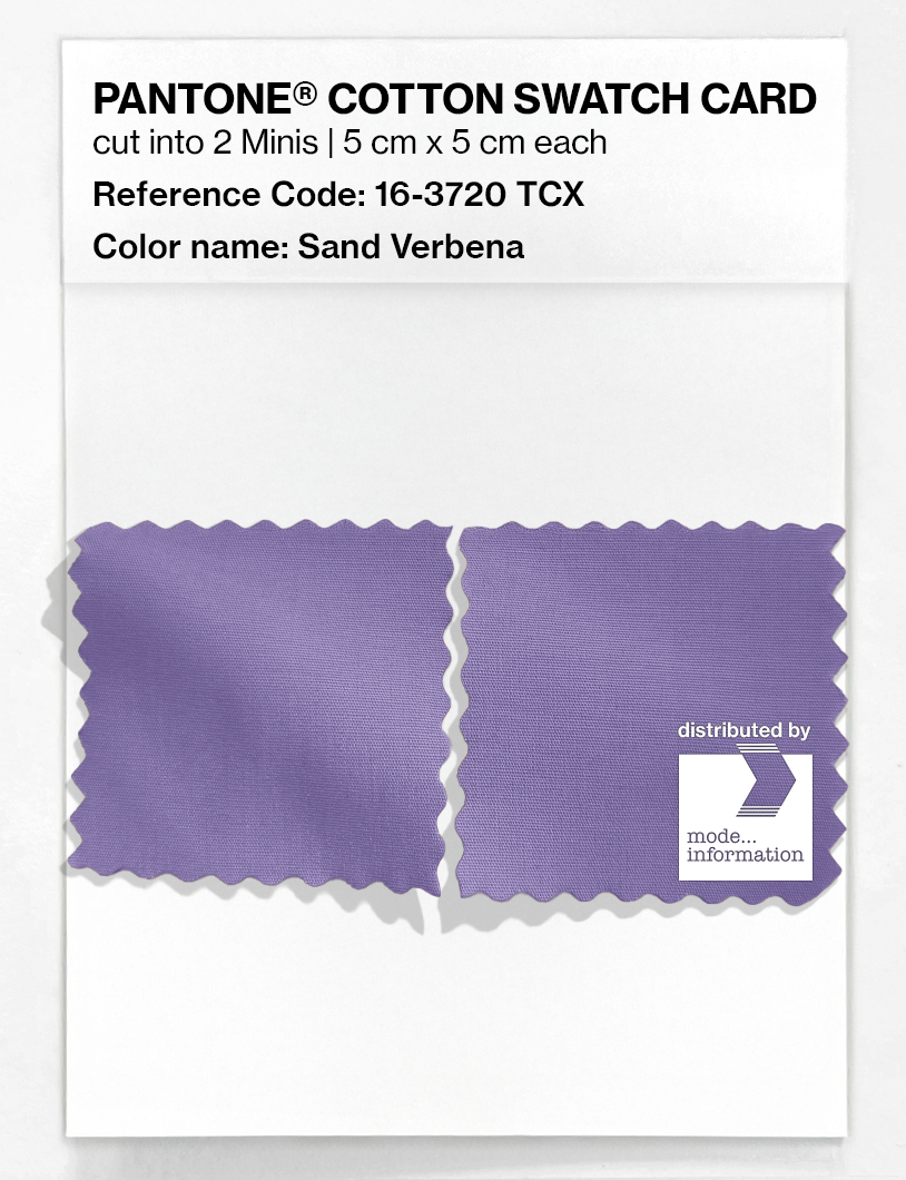 Product image 4 of the product “PANTONE® COTTON SWATCH CARD 16-3720 TCX Sand Verbena ”