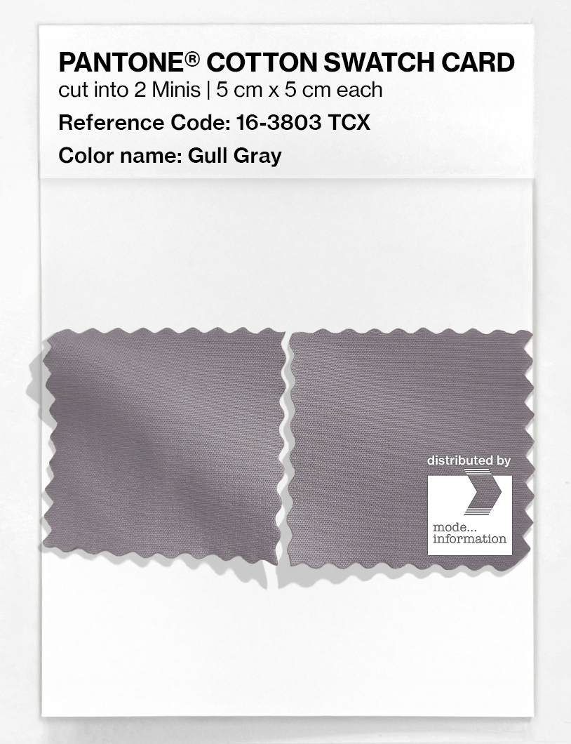 Product image 4 of the product “PANTONE® COTTON SWATCH CARD 16-3803 TCX Gull Gray ”
