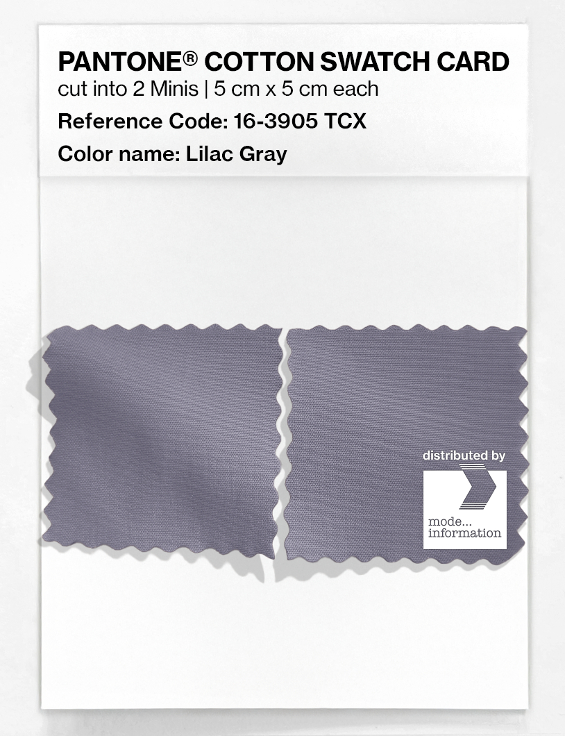 Product image 4 of the product “PANTONE® COTTON SWATCH CARD 16-3905 TCX Lilac Gray ”
