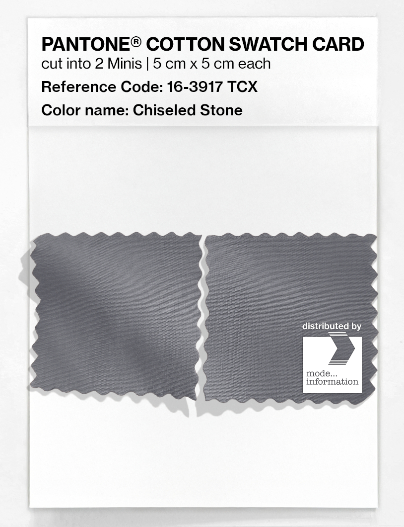 Product image 4 of the product “PANTONE® COTTON SWATCH CARD 16-3917 TCX Chiseled Stone ”