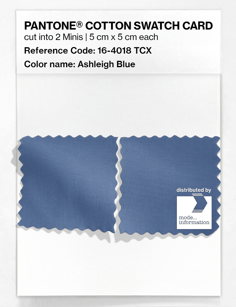 Product image 4 of the product “PANTONE® COTTON SWATCH CARD 16-4018 TCX Ashleigh Blue ”