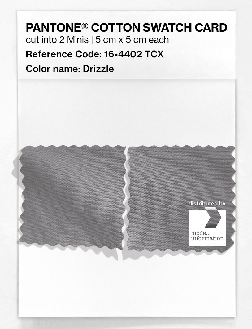Product image 4 of the product “PANTONE® COTTON SWATCH CARD 16-4402 TCX Drizzle ”
