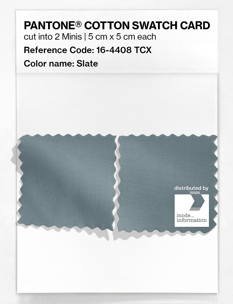 Product image 4 of the product “PANTONE® COTTON SWATCH CARD 16-4408 TCX Slate ”