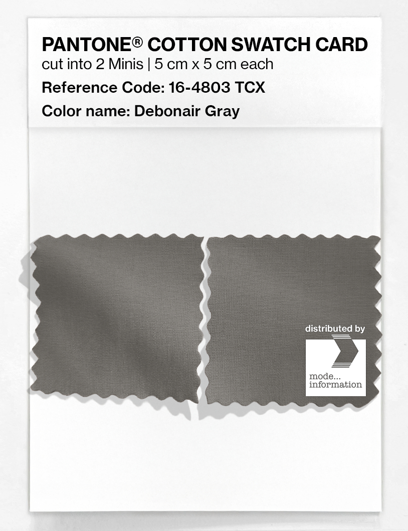 Product image 4 of the product “PANTONE® COTTON SWATCH CARD 16-4803 TCX Debonair Gray ”