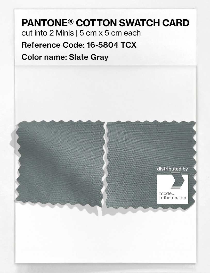 Product image 4 of the product “PANTONE® COTTON SWATCH CARD 16-5804 TCX Slate Gray ”