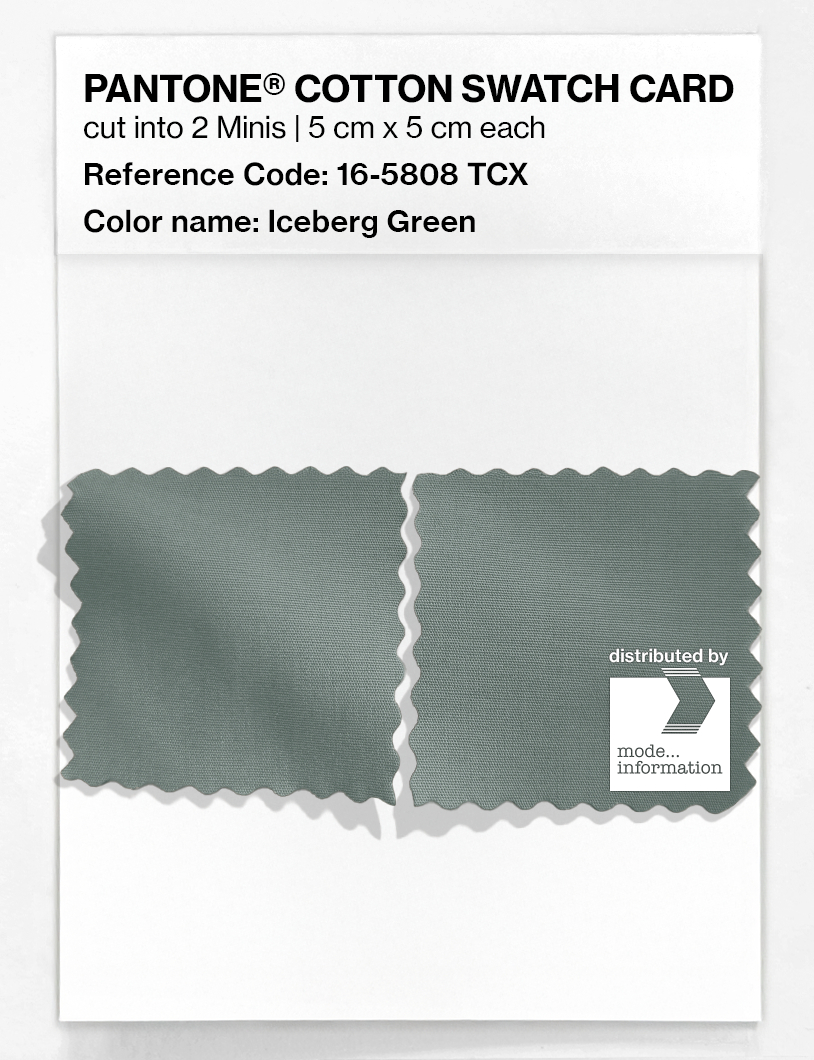 Product image 4 of the product “PANTONE® COTTON SWATCH CARD 16-5808 TCX Iceberg Green ”