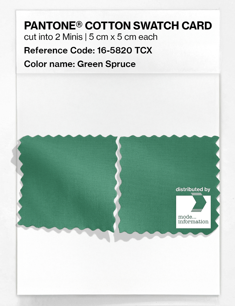 Product image 4 of the product “PANTONE® COTTON SWATCH CARD 16-5820 TCX Green Spruce ”