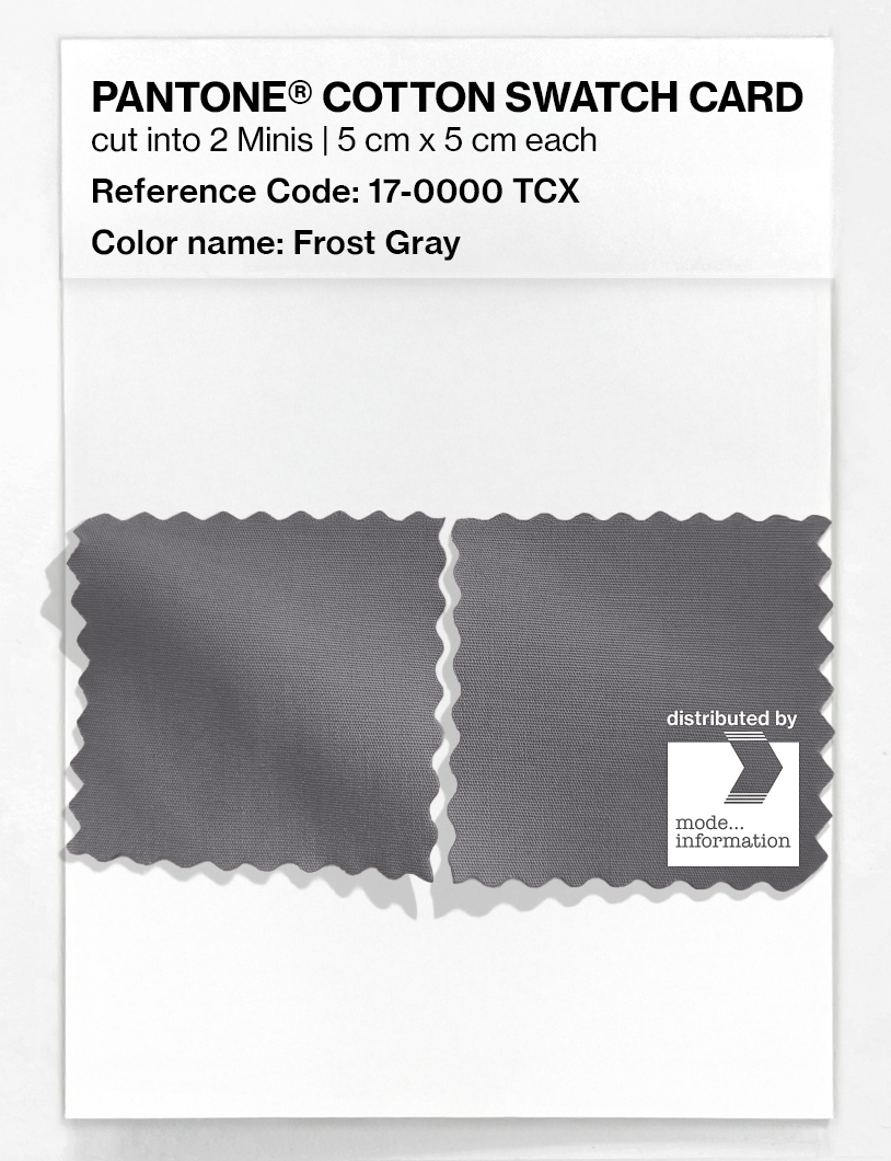 Product image 4 of the product “PANTONE® COTTON SWATCH CARD 17-0000 TCX Frost Gray ”