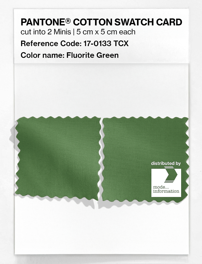 Product image 4 of the product “PANTONE® COTTON SWATCH CARD 17-0133 TCX Fluorite Green ”
