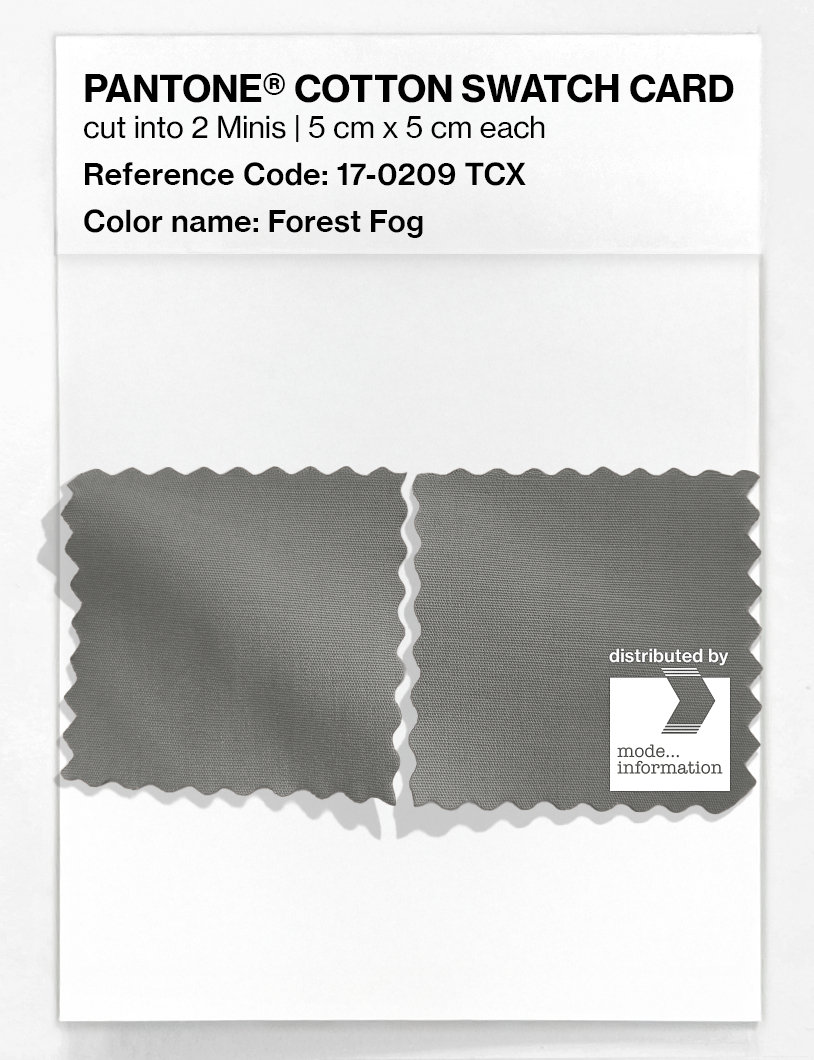 Product image 4 of the product “PANTONE® COTTON SWATCH CARD 17-0209 TCX Forest Fog ”