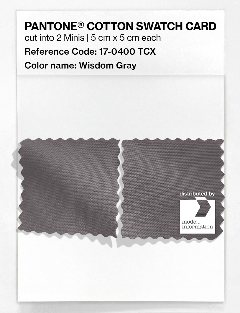 Product image 4 of the product “PANTONE® COTTON SWATCH CARD 17-0400 TCX Wisdom Gray ”