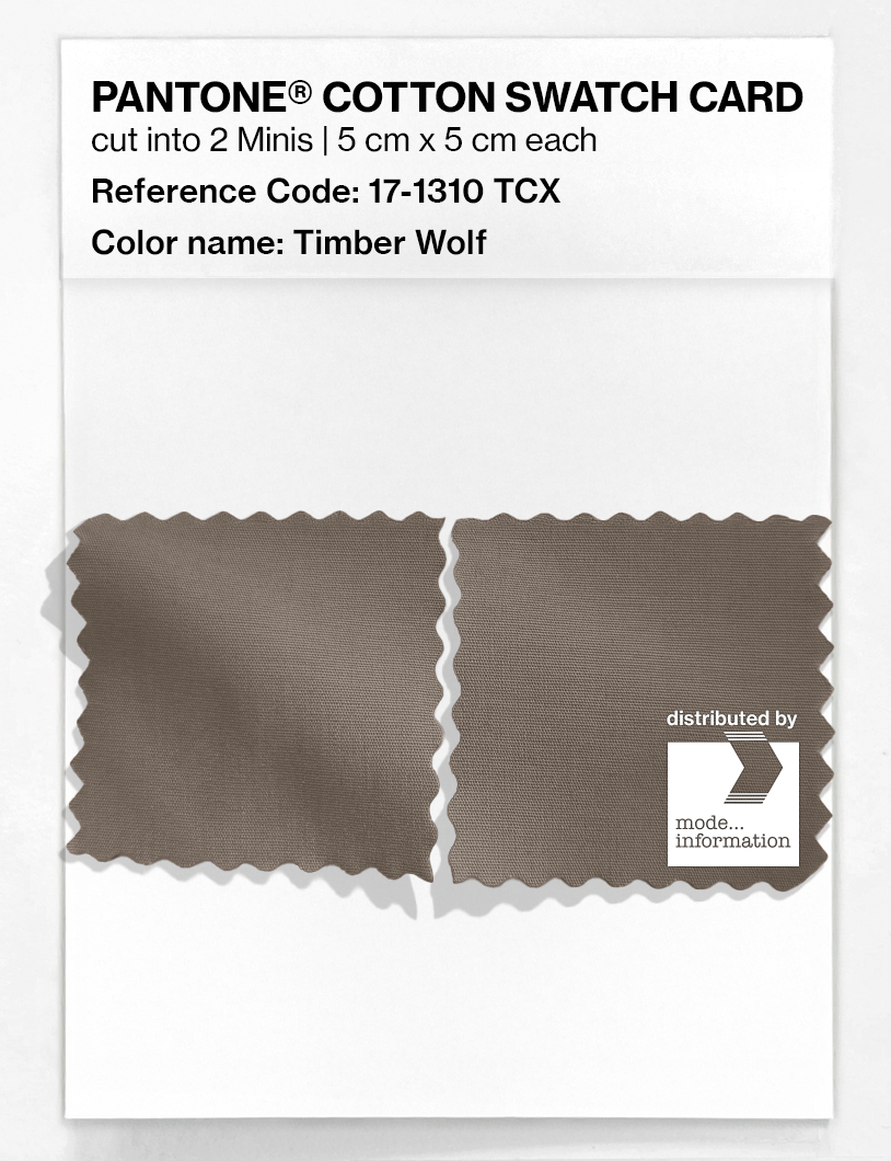 Product image 4 of the product “PANTONE® COTTON SWATCH CARD 17-1310 TCX Timber Wolf ”