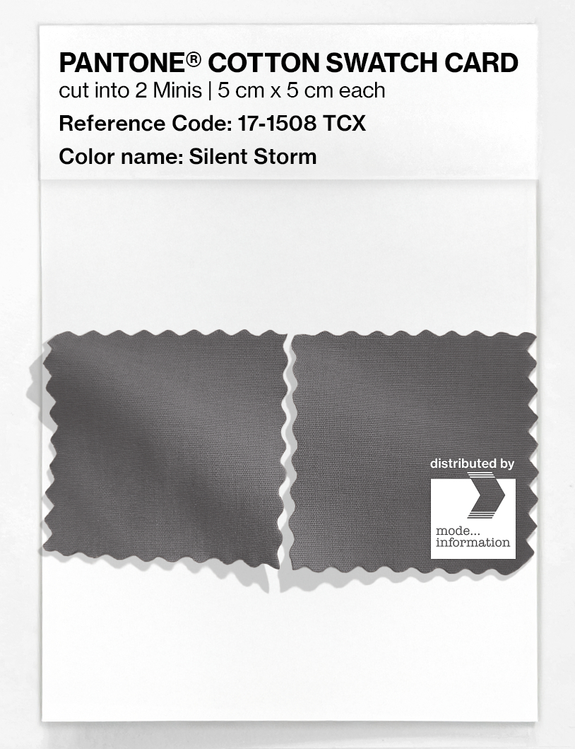 Product image 4 of the product “PANTONE® COTTON SWATCH CARD 17-1508 TCX Silent Storm ”