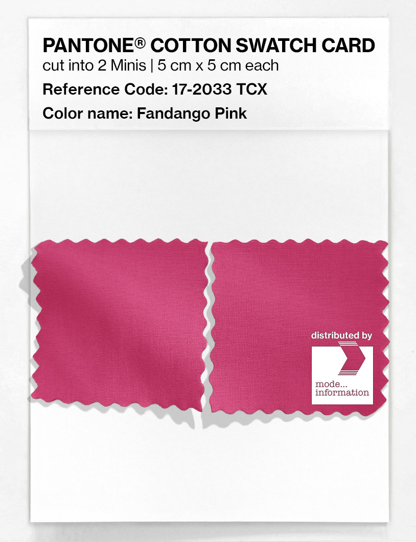 Product image 4 of the product “PANTONE® COTTON SWATCH CARD 17-2033 TCX Fandango Pink ”