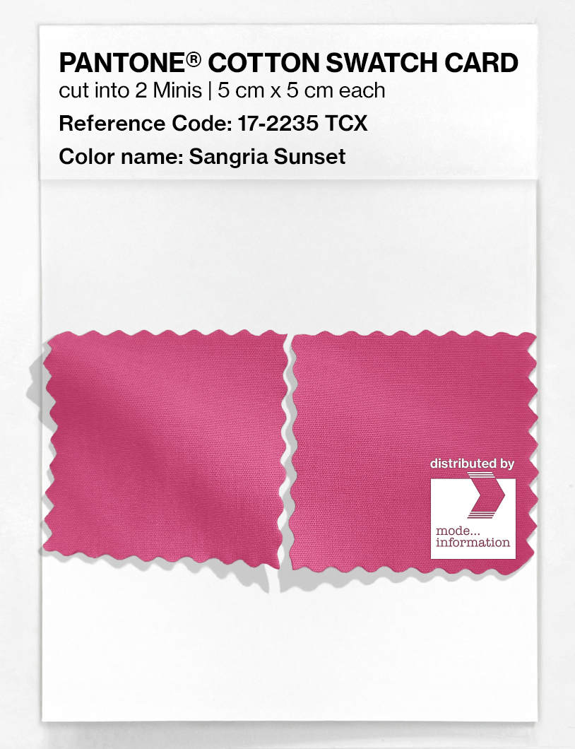 Product image 4 of the product “PANTONE® COTTON SWATCH CARD 17-2235 TCX Sangria Sunset ”