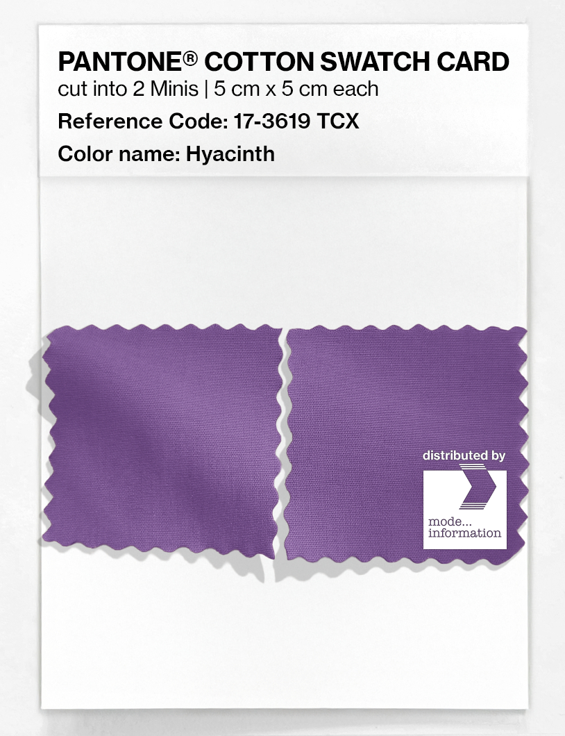 Product image 4 of the product “PANTONE® COTTON SWATCH CARD 17-3619 TCX Hyacinth ”