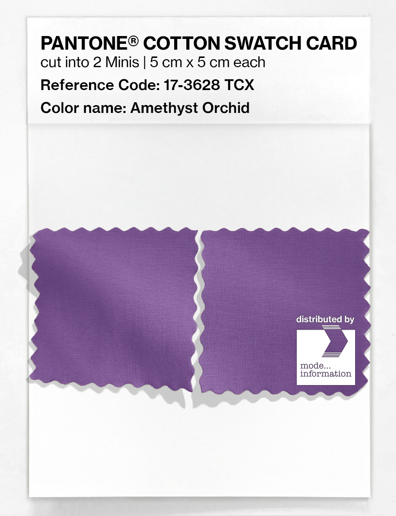 Product image 4 of the product “PANTONE® COTTON SWATCH CARD 17-3628 TCX Amethyst Orchid ”