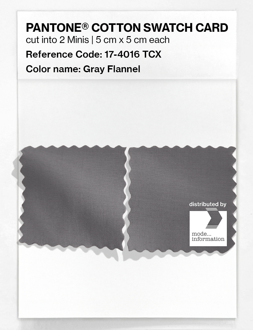 Product image 4 of the product “PANTONE® COTTON SWATCH CARD 17-4016 TCX Gray Flannel ”