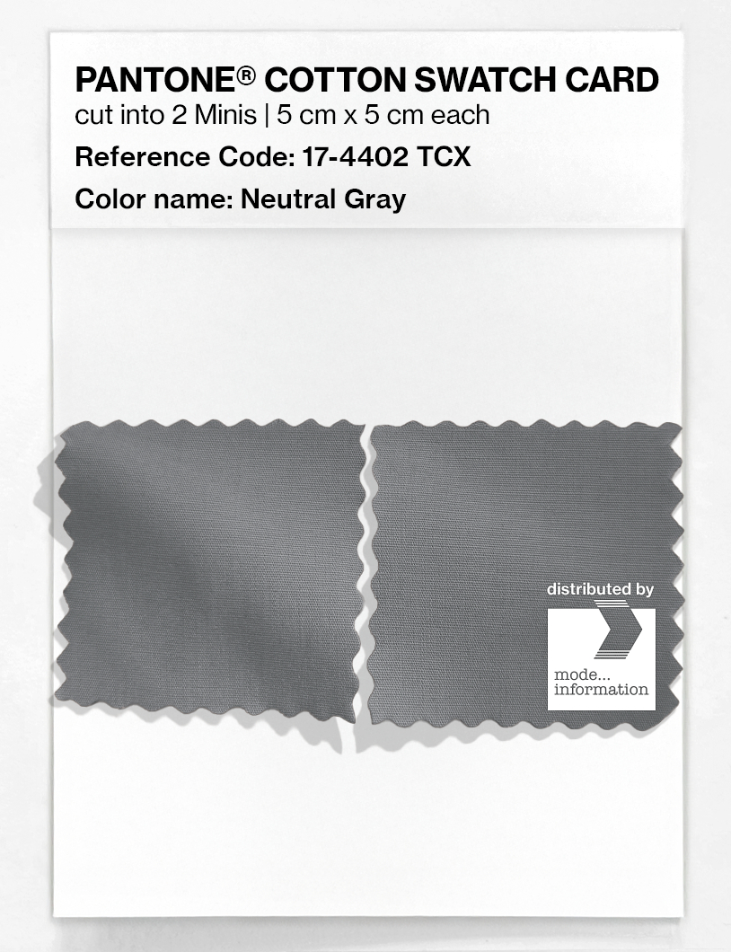 Product image 4 of the product “PANTONE® COTTON SWATCH CARD 17-4402 TCX Neutral Gray ”