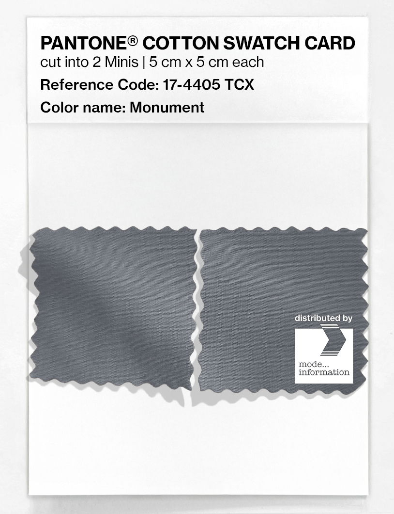 Product image 4 of the product “PANTONE® COTTON SWATCH CARD 17-4405 TCX Monument ”