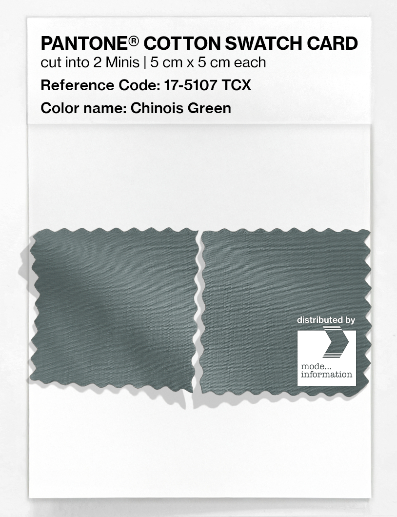 Product image 4 of the product “PANTONE® COTTON SWATCH CARD 17-5107 TCX Chinois Green ”