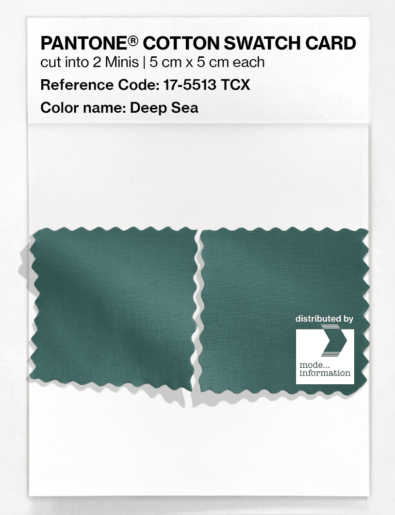 Product image 4 of the product “PANTONE® COTTON SWATCH CARD 17-5513 TCX Deep Sea ”