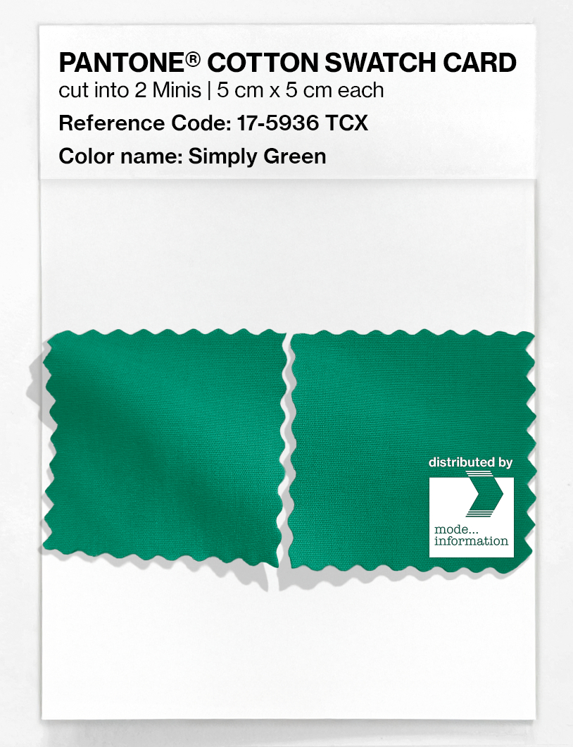 Artikelbild 4 des Artikels “PANTONE® COTTON SWATCH CARD 17-5936 TCX Simply Green “