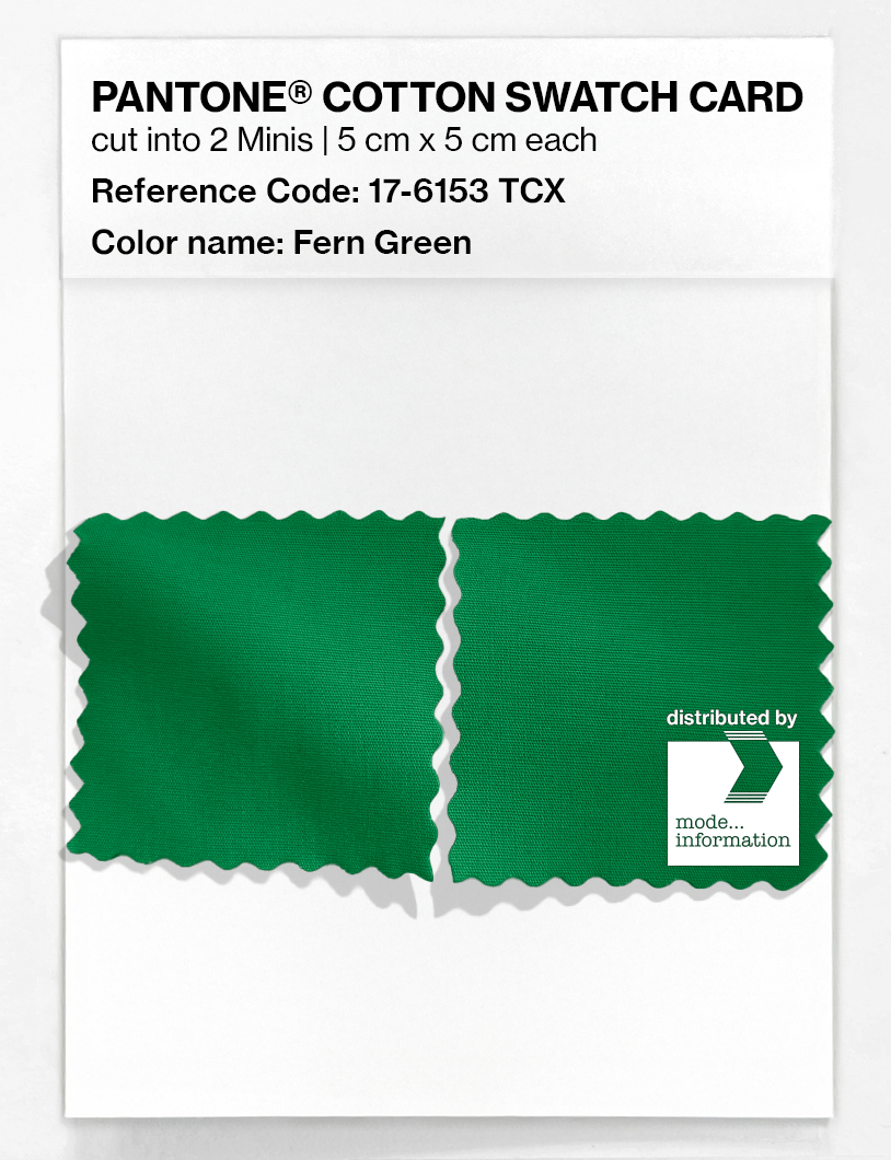 Product image 4 of the product “PANTONE® COTTON SWATCH CARD 17-6153 TCX Fern Green ”