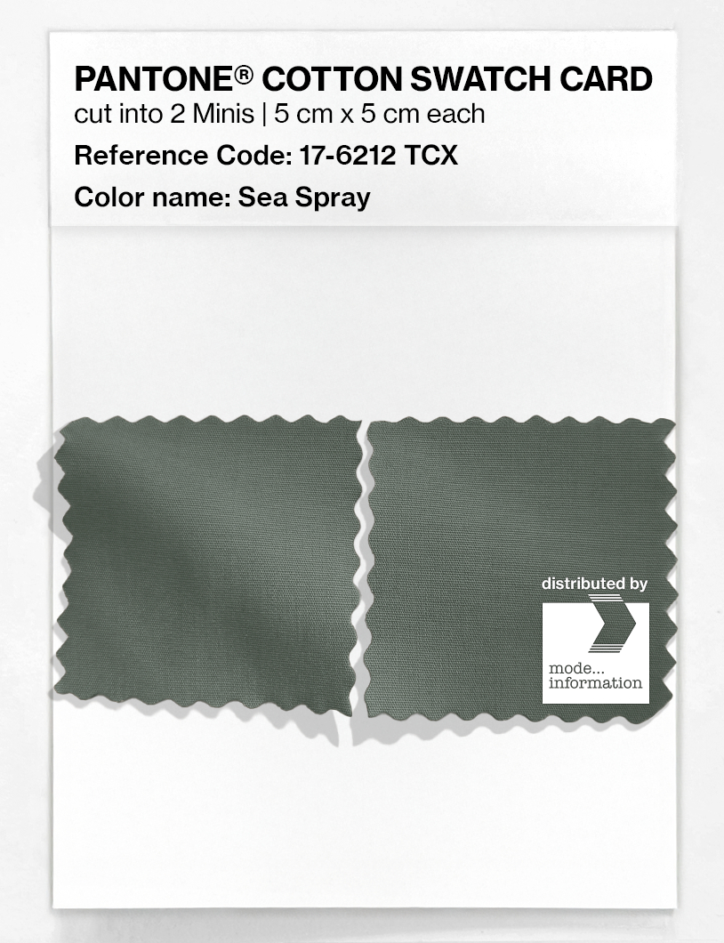 Product image 4 of the product “PANTONE® COTTON SWATCH CARD 17-6212 TCX Sea Spray ”