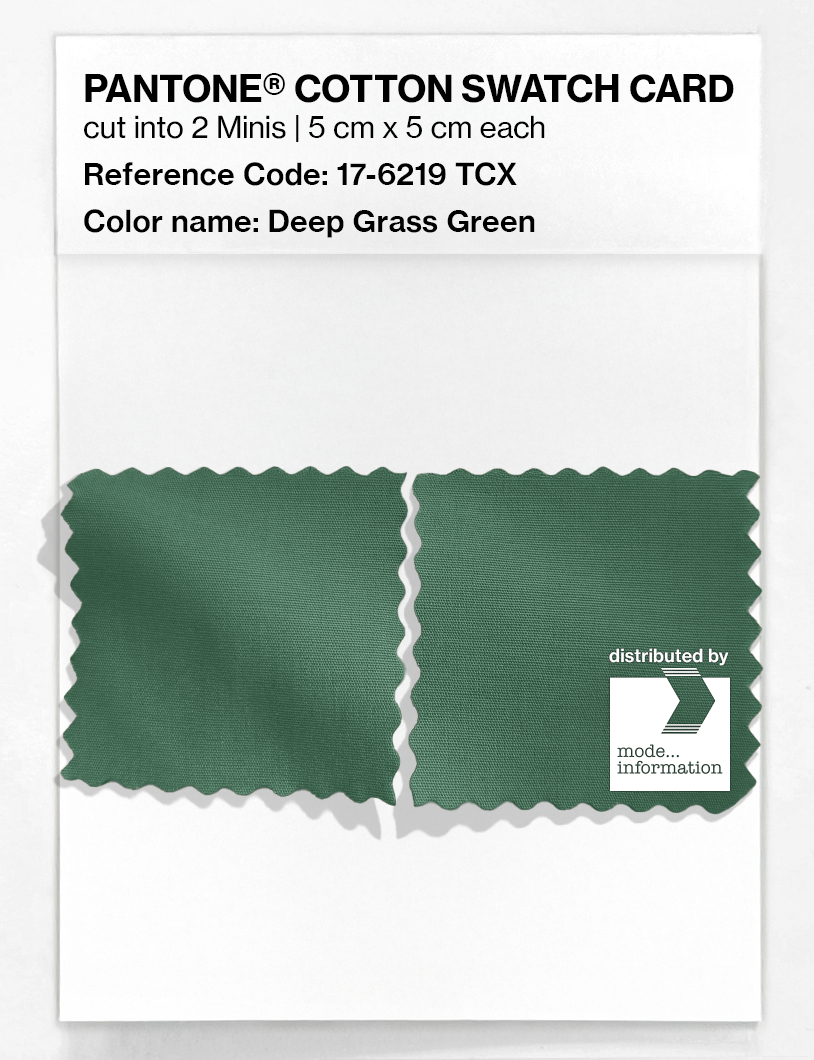 Product image 4 of the product “PANTONE® COTTON SWATCH CARD 17-6219 TCX Deep Grass Green ”